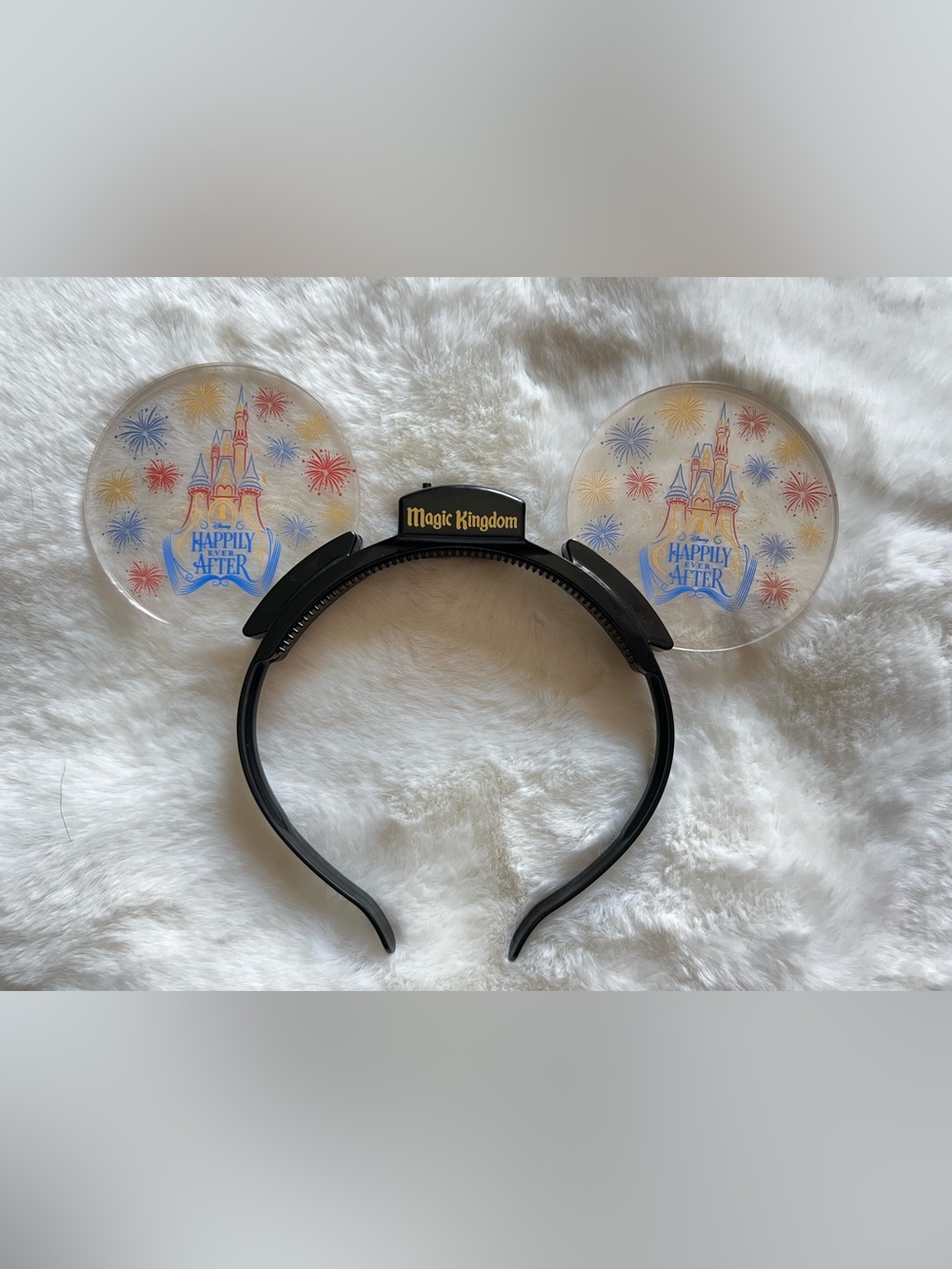 Disney Parks Magic Kingdom “Happily Ever After” Light Up Mickey Ears Headband